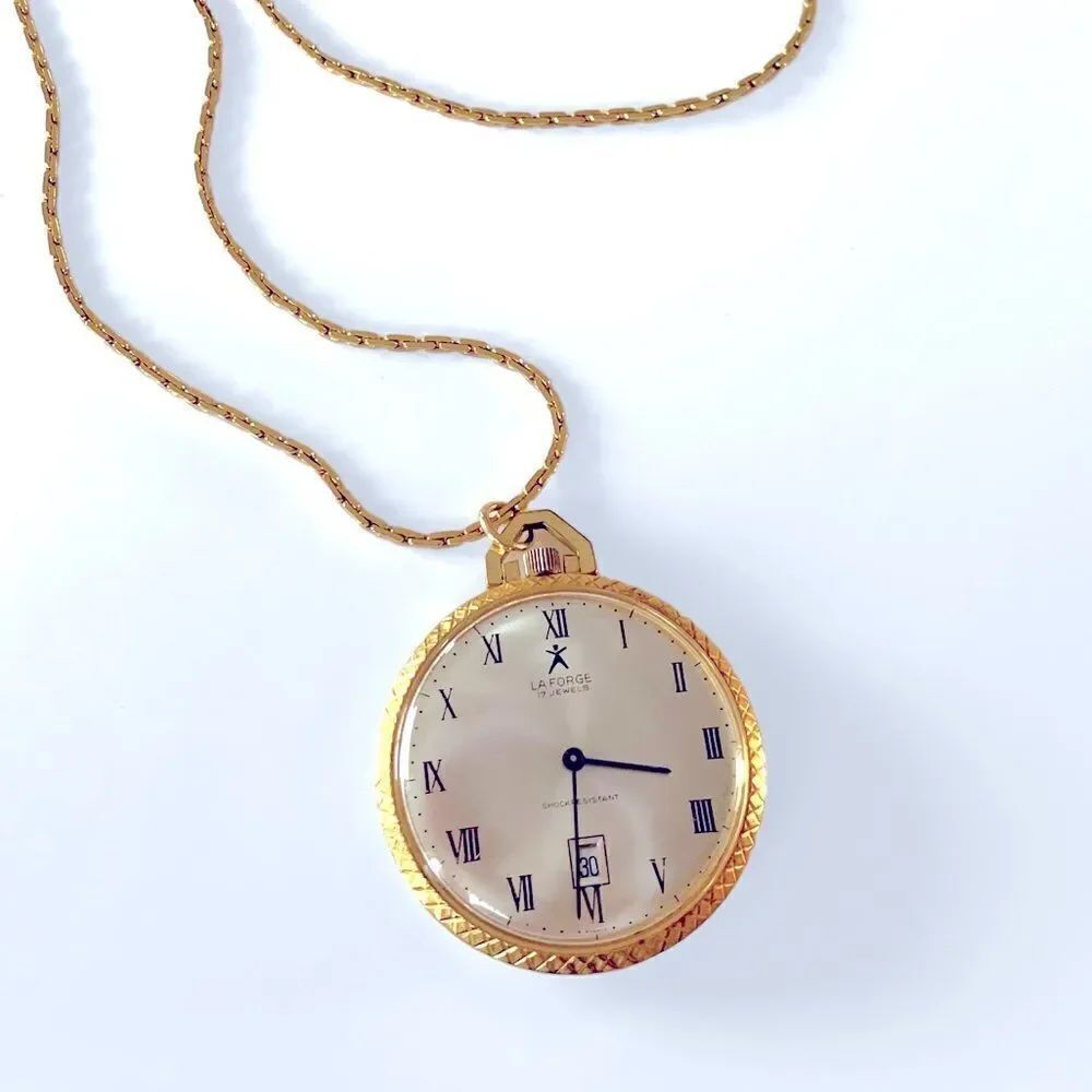 La Forge 17 Jewels Gold Pocket Watch